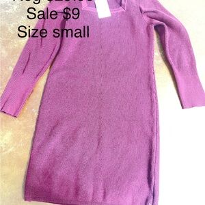 Elegant Purple Knit Dress